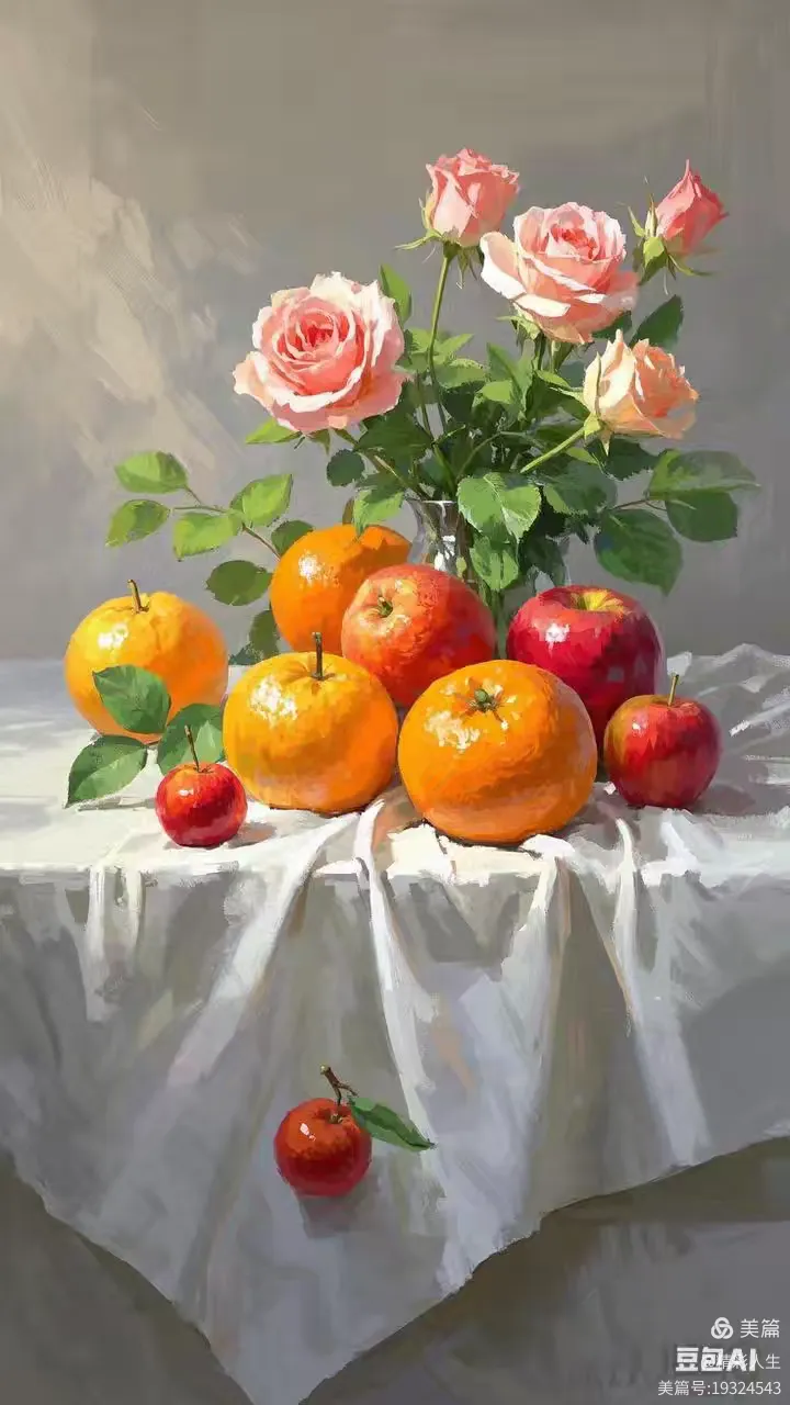 花卉水果静物al油画